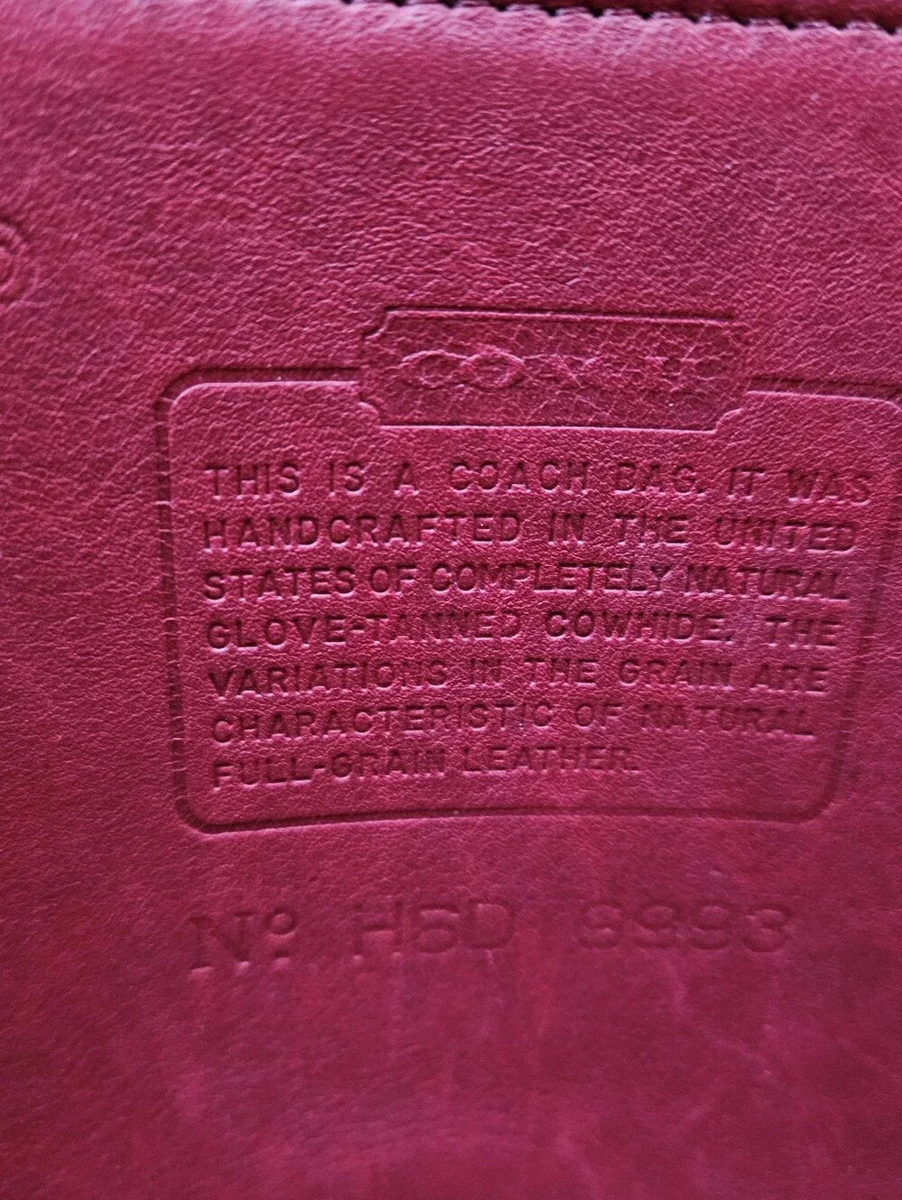 Vintage Coach 9993 Small Shopper Bag Leather Hangtag Red Leather Crossbody Mini - Picture 7 of 9